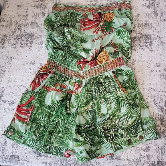 Desigual Spain Cute Beach Spring/Summer Tropical Shorts Suit Romper - Picture 6 of 14